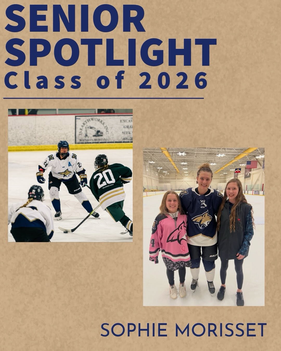 Our next senior spotlight is #24 Sophie Morisset!