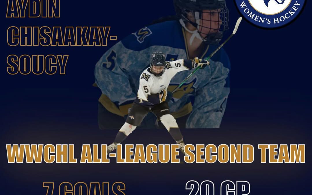 Another AMAZING accomplishment by Junior Defenseman, Aydin Chisaakay-Soucy, on being selected for the WWCHL All-League Second Team!!!
