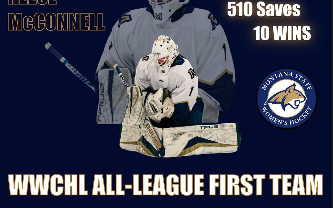 A MASSIVE congratulations to Freshman Goalie, Reese McConnell, for being selected for two WWCHL awards!
